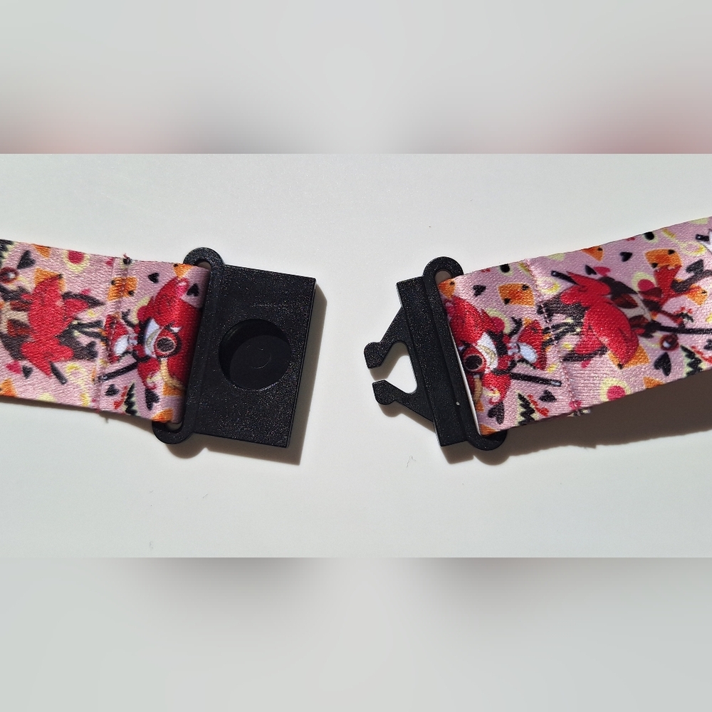 Hazbin Hotel Lanyard - Breakaway Clip & Lobster Claw Hook (Alastor Charlie Husk - Picture 3 of 10